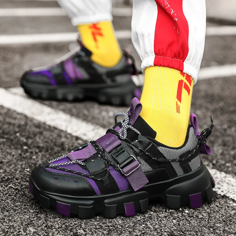 Street Style Men's Sneakers Trend Casual Shoes For Men Fashion Man Vulcanized Sneakers Punk British Style Shoes Male - Melo