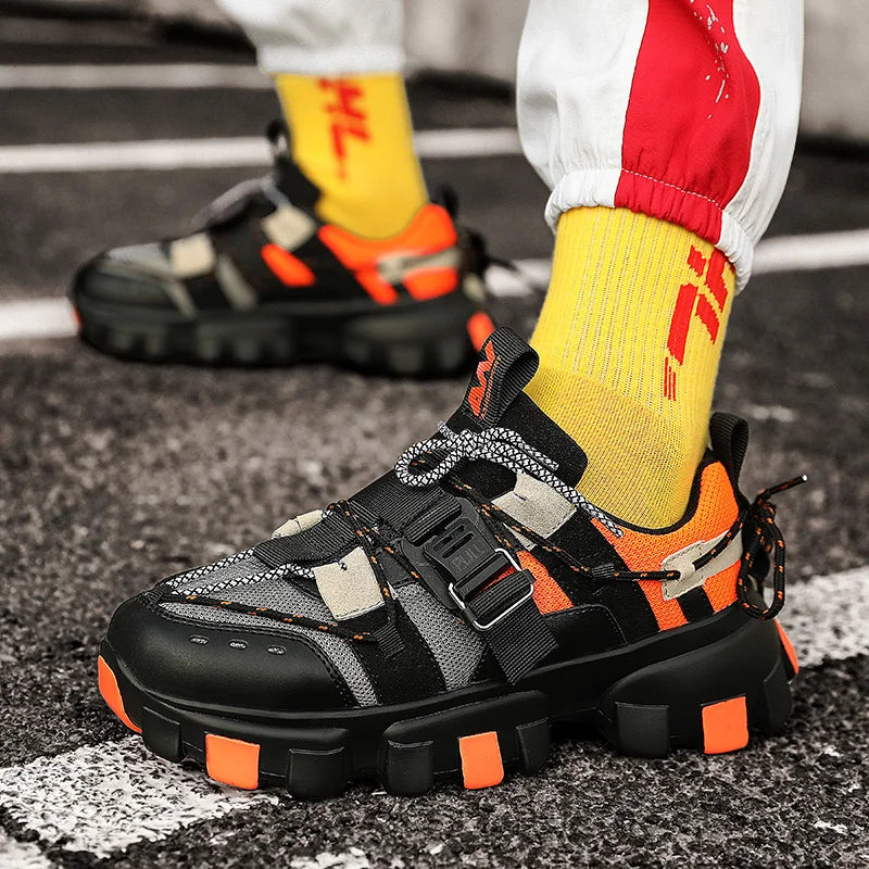 Street Style Men's Sneakers Trend Casual Shoes For Men Fashion Man Vulcanized Sneakers Punk British Style Shoes Male - Melo