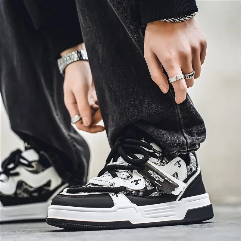 Original Brand Men's Skateboard Shoes Fashion Red Men Sneakers Low-Cut Platform Shoes Casual Skate Sneakers Men basket homme - Melo