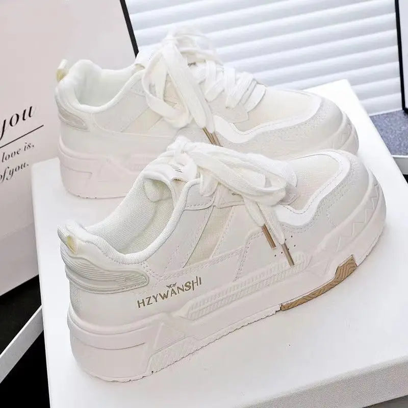 Chunky White Platform Sneakers 2024 Spring New Sport Versatile Women Hightop Luxury Designer Brand High Quality Shoes for Women - Melo