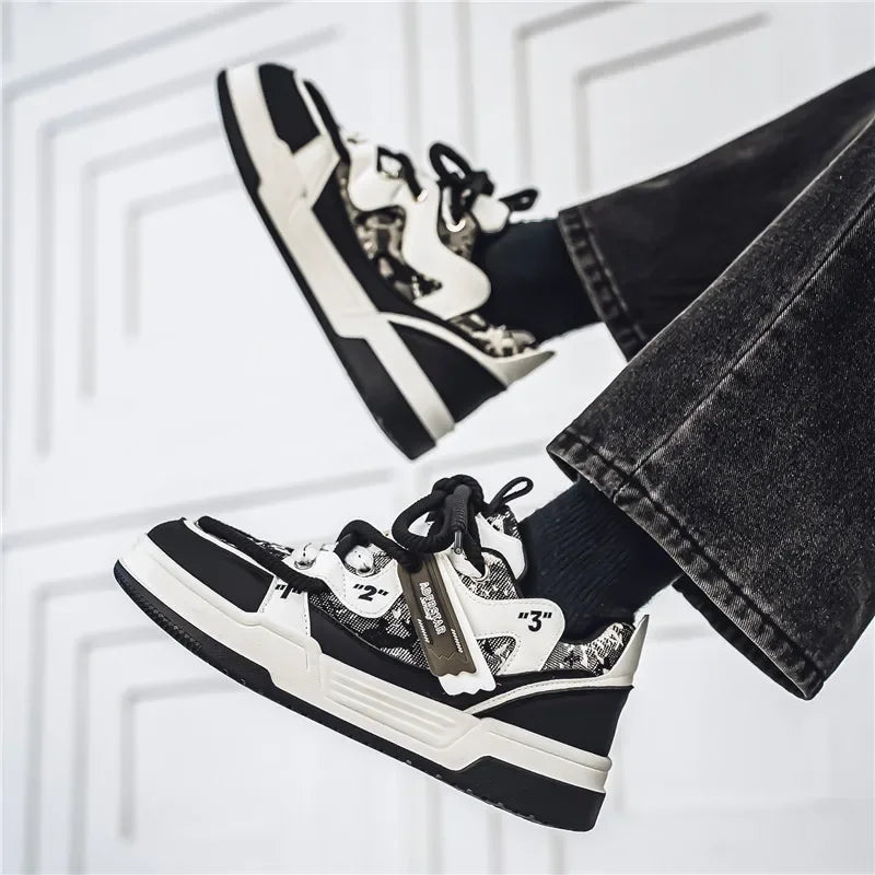 Original Brand Men's Skateboard Shoes Fashion Red Men Sneakers Low-Cut Platform Shoes Casual Skate Sneakers Men basket homme - Melo