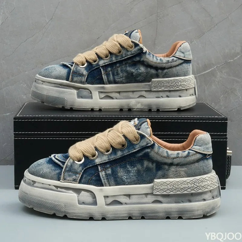 Spring and Autumn New Fashionable Anti slip and Wear resistant Men's Vulcanized Shoes Canvas Casual Sports Men's Board Shoes - Melo