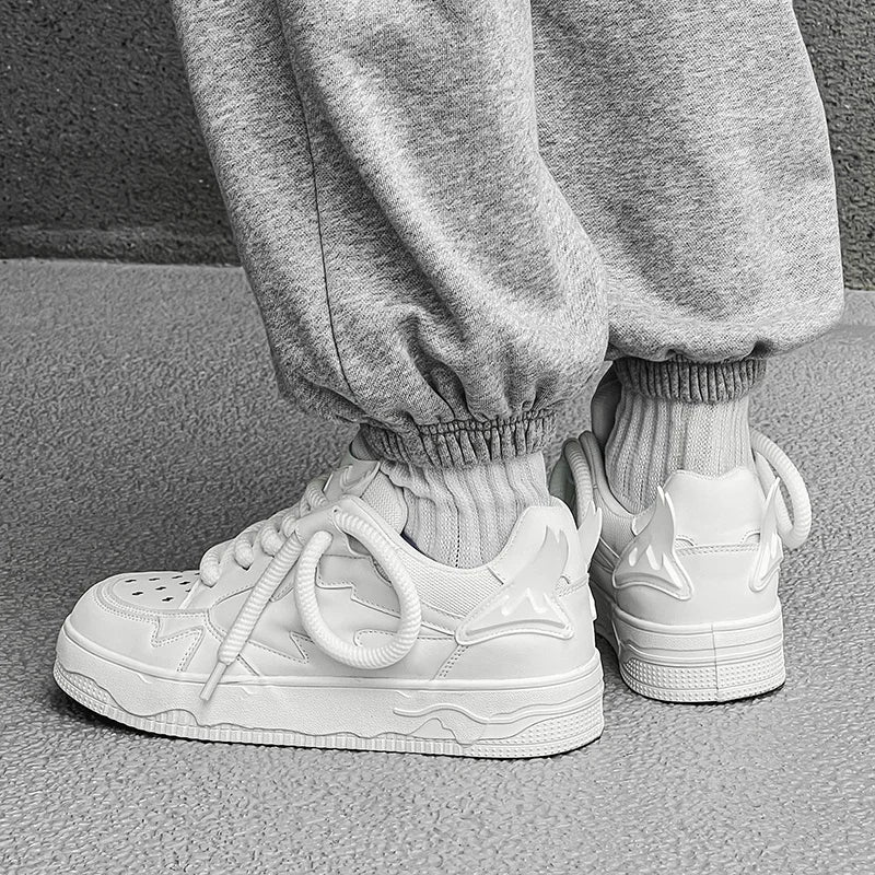2024 Fashion Purple Mens Skateboard Shoes Streetwear Sneakers Spring Low top Board Sneakers Man Unisex Trend Shoes basket homme - Melo