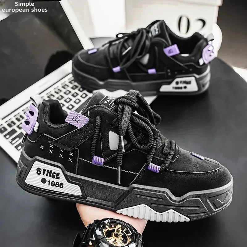 Fall Hot Sale Of The Season Men's Thick Bottom Low Top Board Shoes Casual Versatile Student Sports Shoes Leisure Mesh Comfortabl - Melo