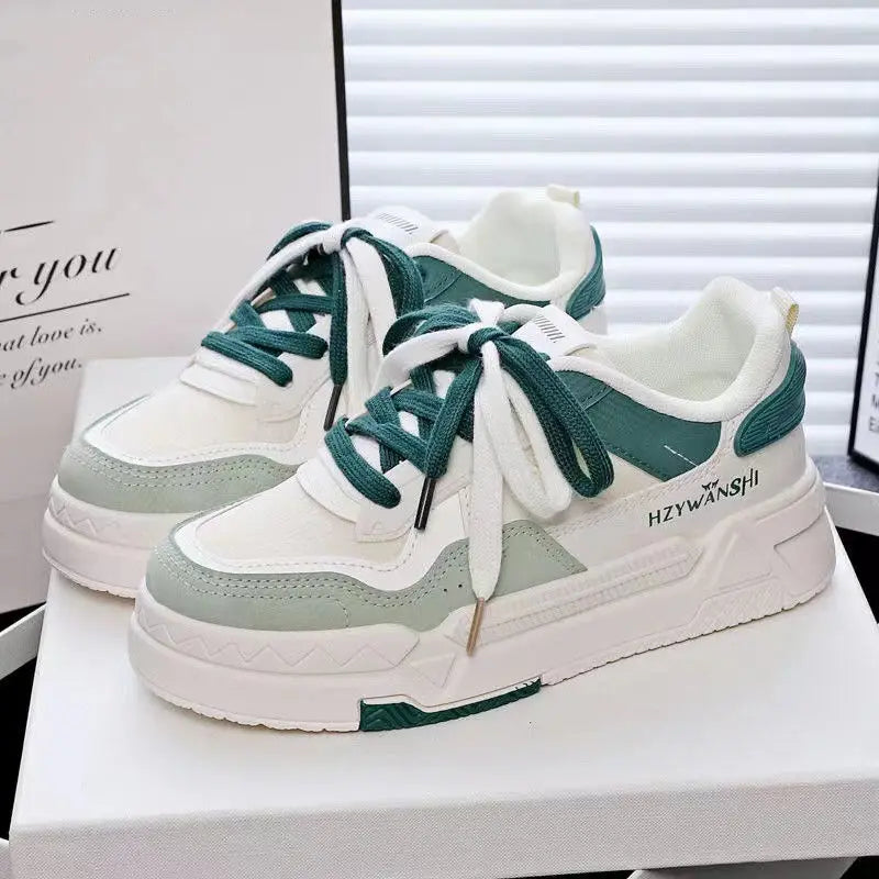 Chunky White Platform Sneakers 2024 Spring New Sport Versatile Women Hightop Luxury Designer Brand High Quality Shoes for Women - Melo