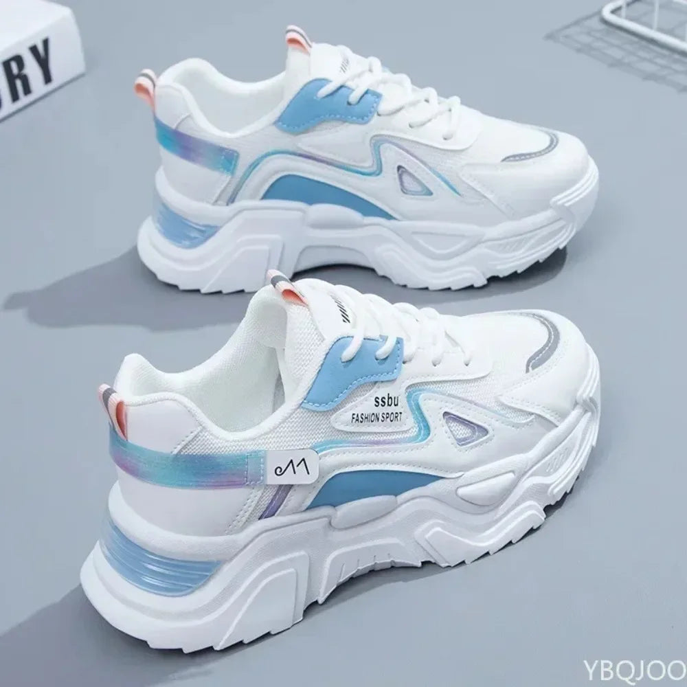 2023 Sneakers Women Platform Flat Shoes Woman Shoes Green Casual Trainers Ladies Chunky Sneakers Women Shoes - Melo