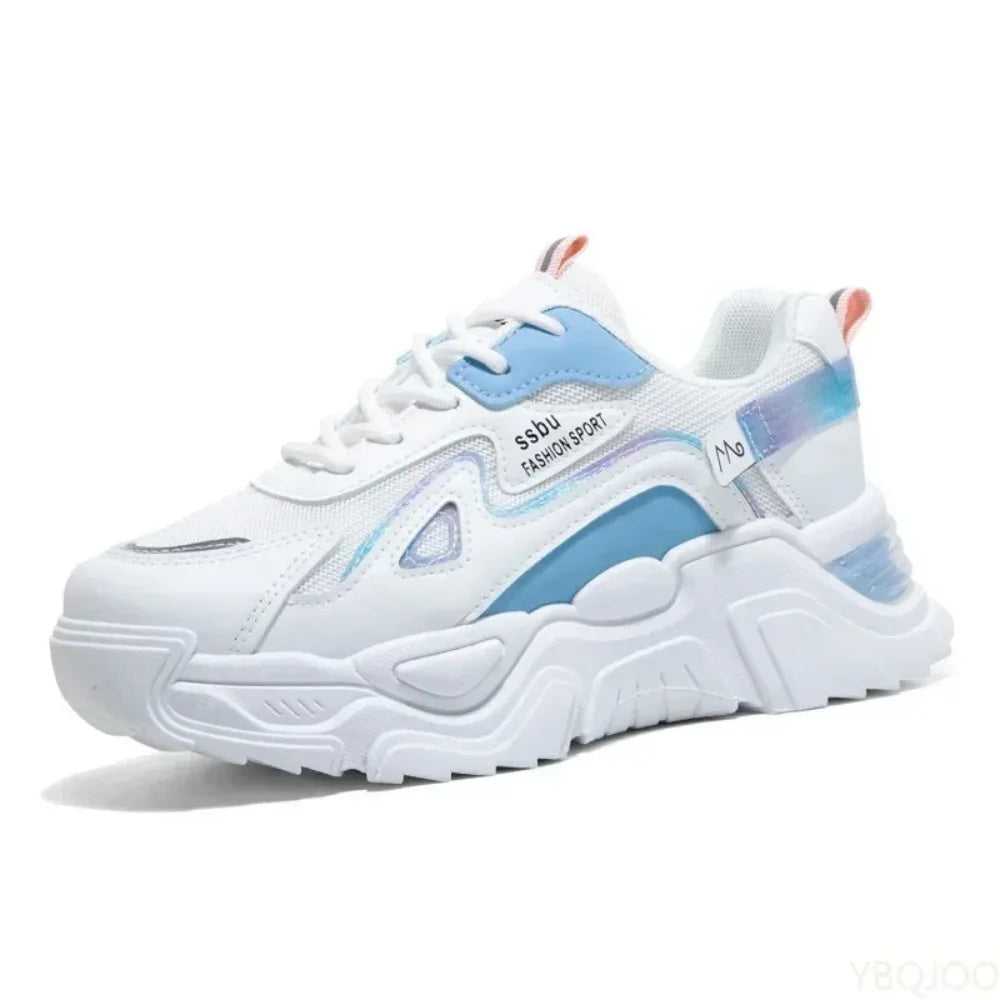 2023 Sneakers Women Platform Flat Shoes Woman Shoes Green Casual Trainers Ladies Chunky Sneakers Women Shoes - Melo