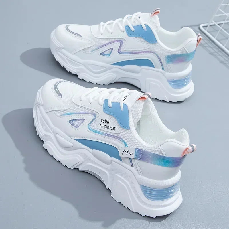 2023 Sneakers Women Platform Flat Shoes Woman Shoes Green Casual Trainers Ladies Chunky Sneakers Women Shoes - Melo