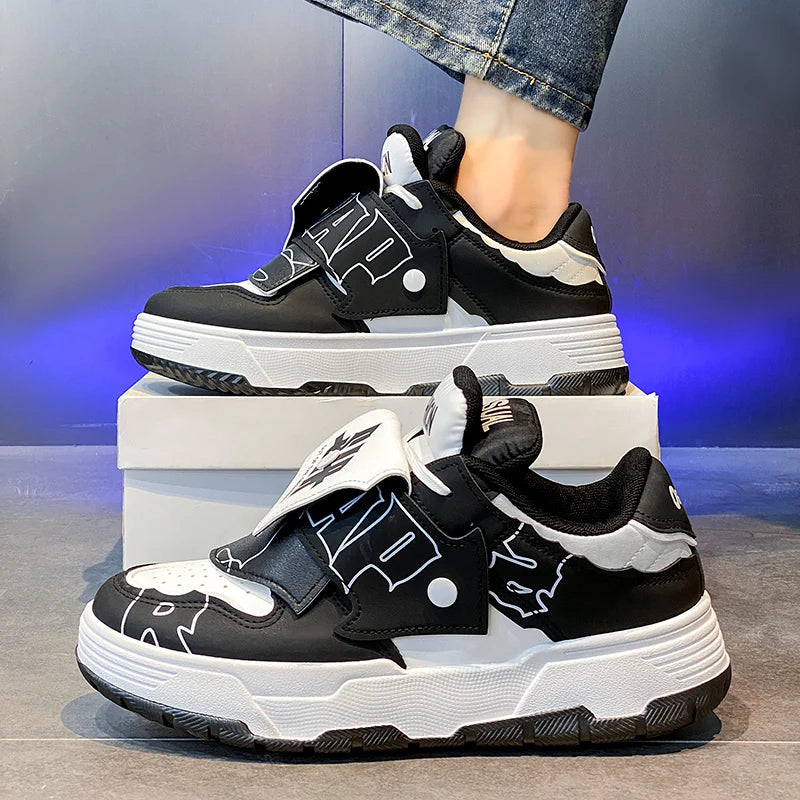2025 new men's bread shoes niche Harajuku trendy sneakers versatile comfortable casual board shoes - Melo