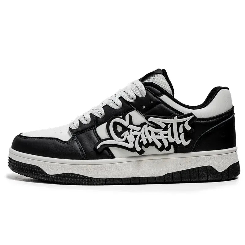 Fashion Blue Designer Skateboard Shoes Men Streetwear Hip hop Sneakers Men Luxury Platform Skateboard Sneakers Men basket homme - Melo