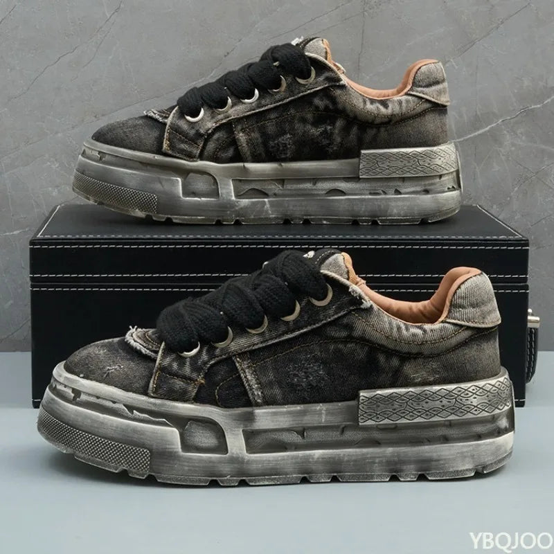 Spring and Autumn New Fashionable Anti slip and Wear resistant Men's Vulcanized Shoes Canvas Casual Sports Men's Board Shoes - Melo