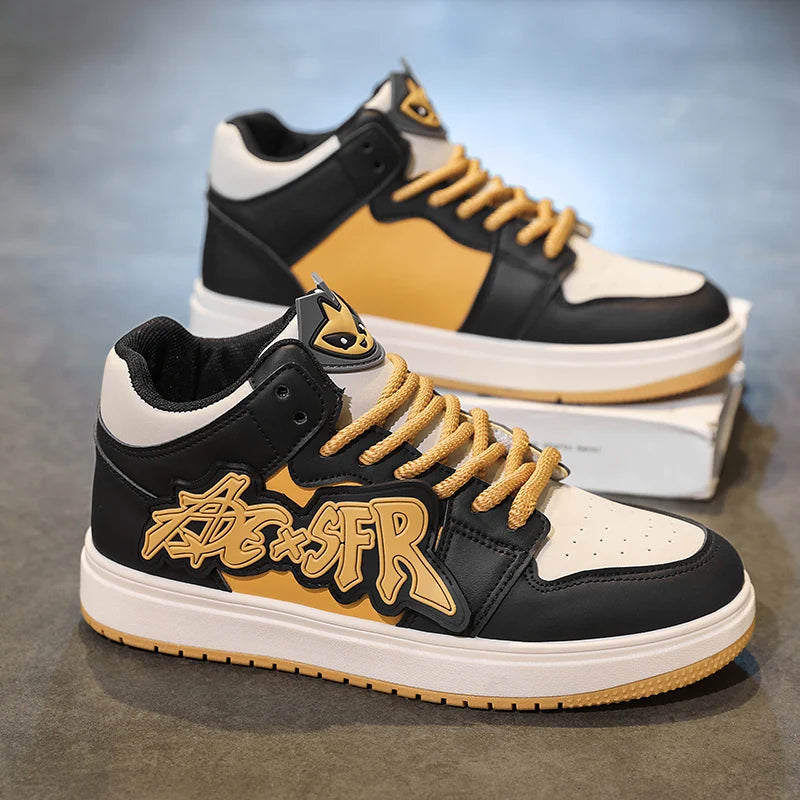 Fashion Blue Designer Skateboard Shoes Men Luxury Platform Skateboard Sneakers Men Basket HommeMen Streetwear Hip Hop Sneakers - Melo