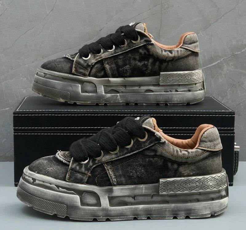 Spring and Autumn New Fashionable Anti slip and Wear resistant Men's Vulcanized Shoes Canvas Casual Sports Men's Board Shoes - Melo