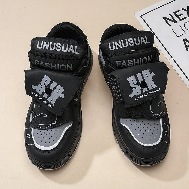 2025 new men's bread shoes niche Harajuku trendy sneakers versatile comfortable casual board shoes - Melo