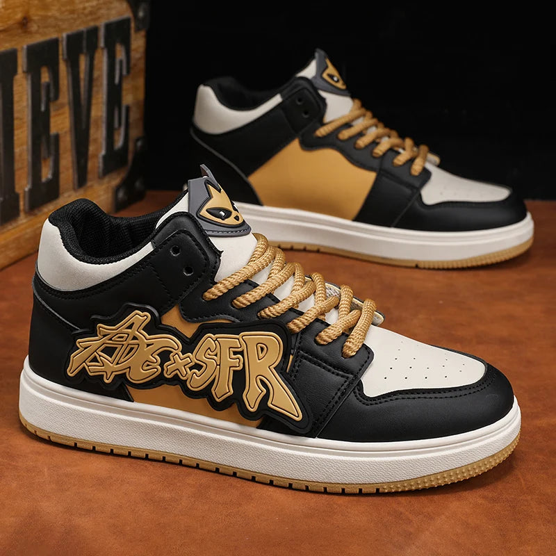 Fashion Blue Designer Skateboard Shoes Men Luxury Platform Skateboard Sneakers Men Basket HommeMen Streetwear Hip Hop Sneakers - Melo