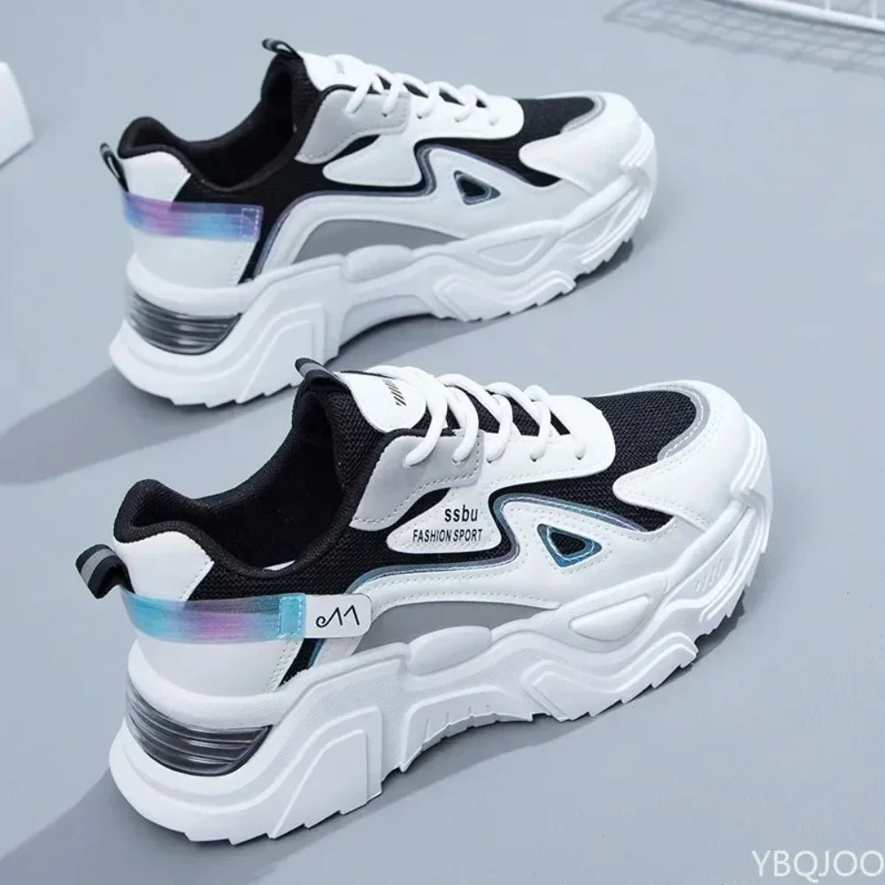 2023 Sneakers Women Platform Flat Shoes Woman Shoes Green Casual Trainers Ladies Chunky Sneakers Women Shoes - Melo