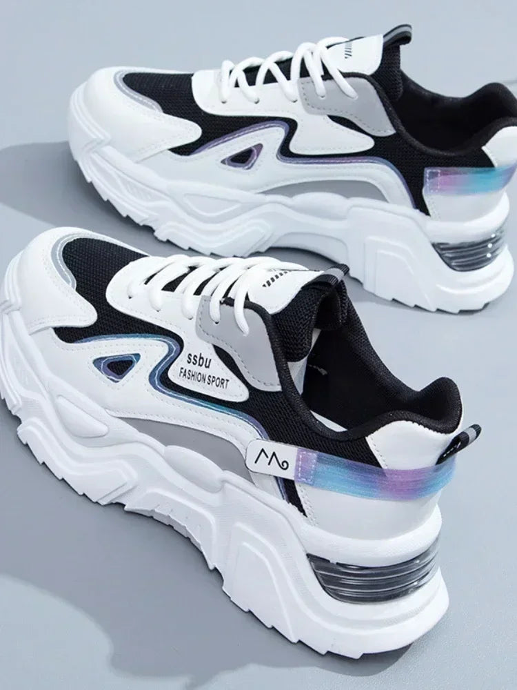 2023 Sneakers Women Platform Flat Shoes Woman Shoes Green Casual Trainers Ladies Chunky Sneakers Women Shoes - Melo
