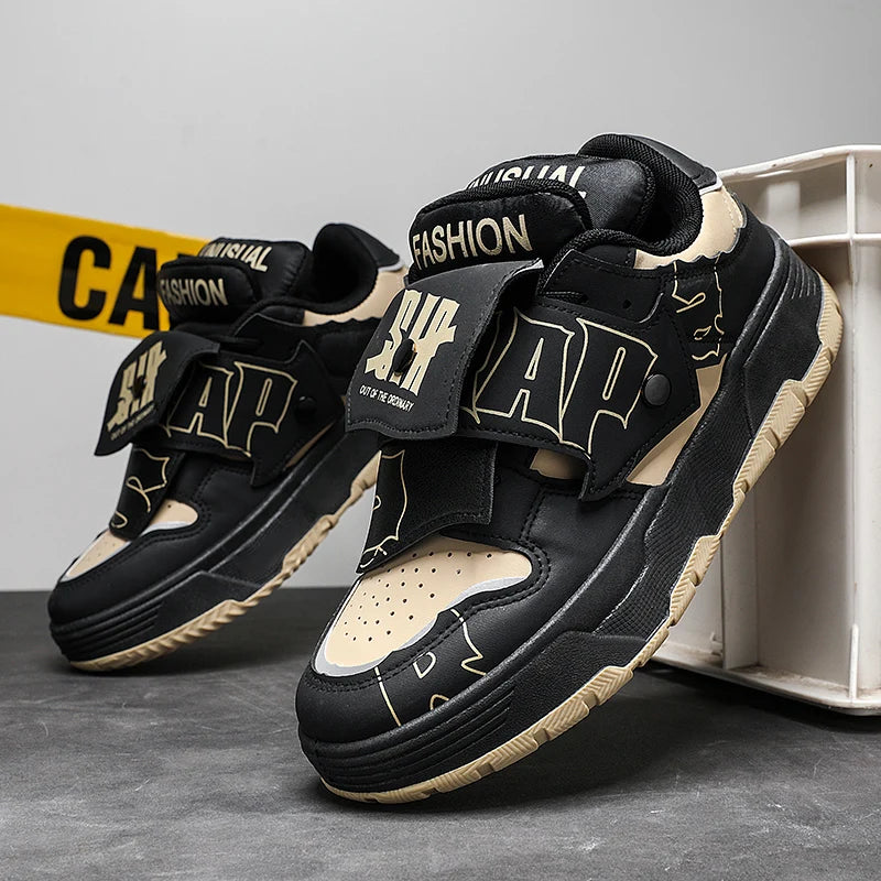 2025 new men's bread shoes niche Harajuku trendy sneakers versatile comfortable casual board shoes - Melo
